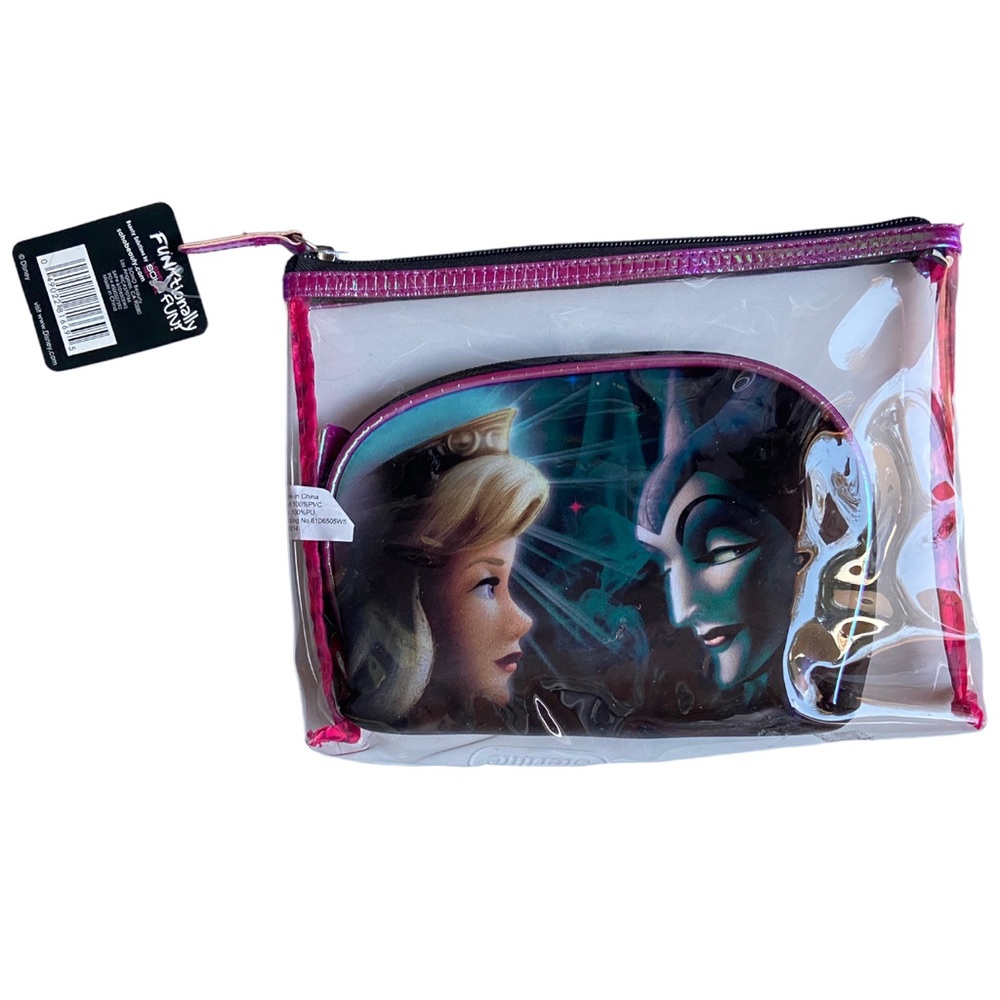 2-Piece SOHO Cosmetic Bag Maleficent Cinderella Good vs Evil Makeup Bag NEW